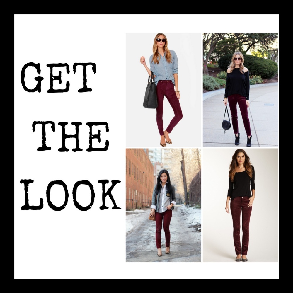 Hot Kiss Burgundy Corduroy Pants